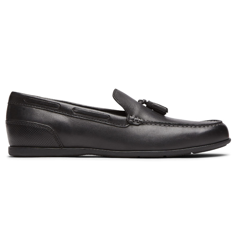 Mocassins Rockport Homem Pretas - Malcom Tassel - 28041NDOM